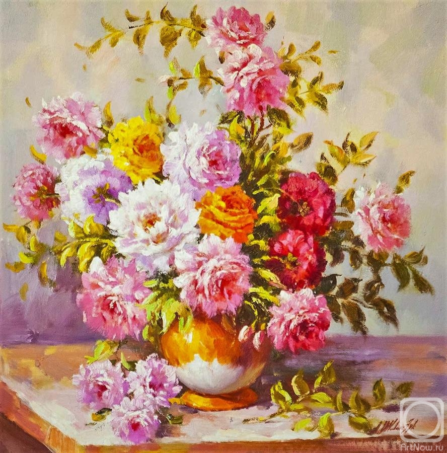 Vlodarchik Andjei. Bouquet with orange rose. AV version