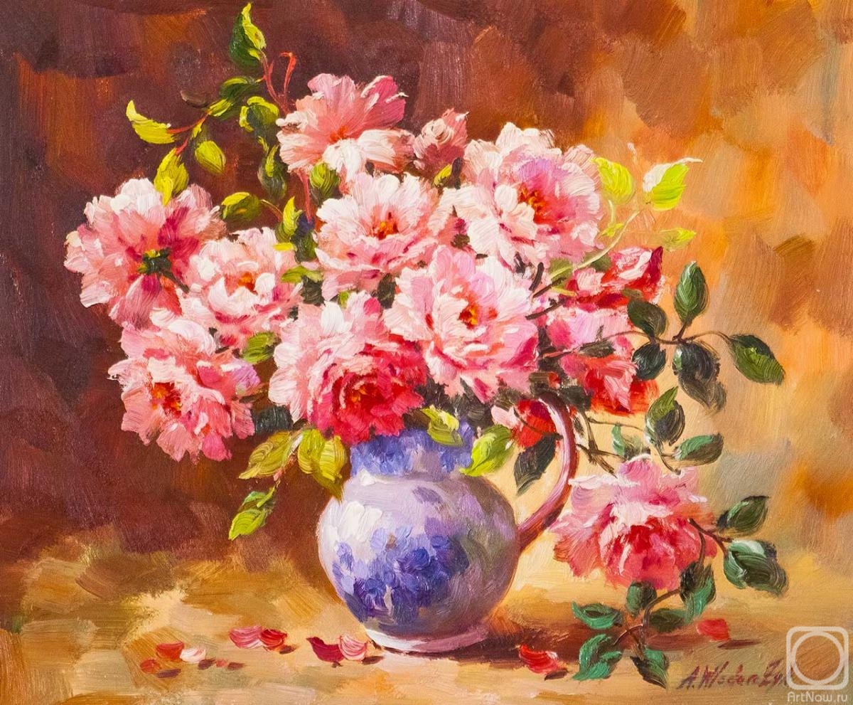 Vlodarchik Andjei. Bouquet of roses in a jug