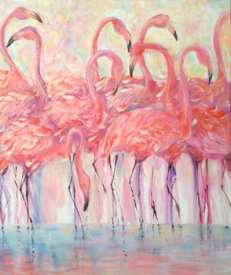 Pink dreams (Sleep Flamingos). Kulik Darya