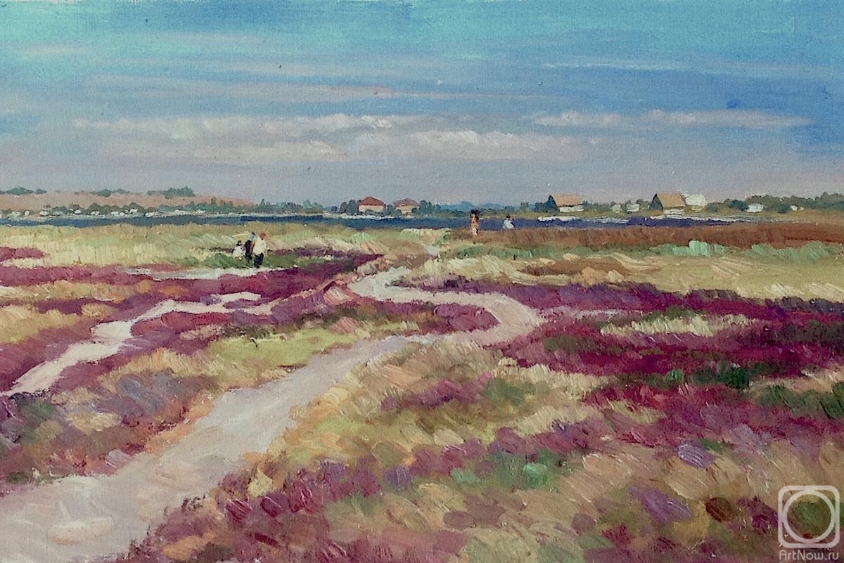 Vyrvich Valentin. Red salt marsh by the sea (etude)