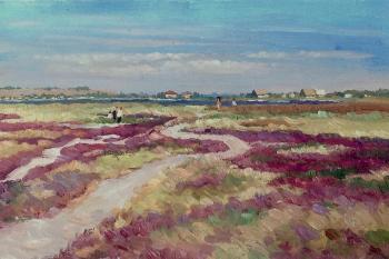 Red salt marsh by the sea (etude). Vyrvich Valentin