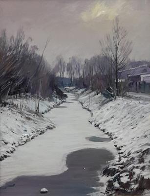 Stream under snow. Loukianov Victor