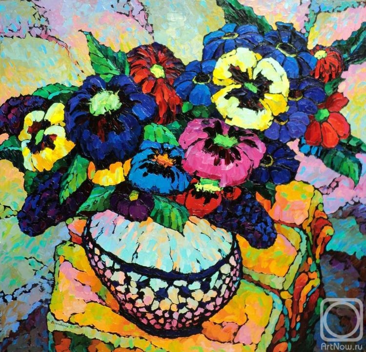 Veselovsky Valery. Flowers on a orange stool