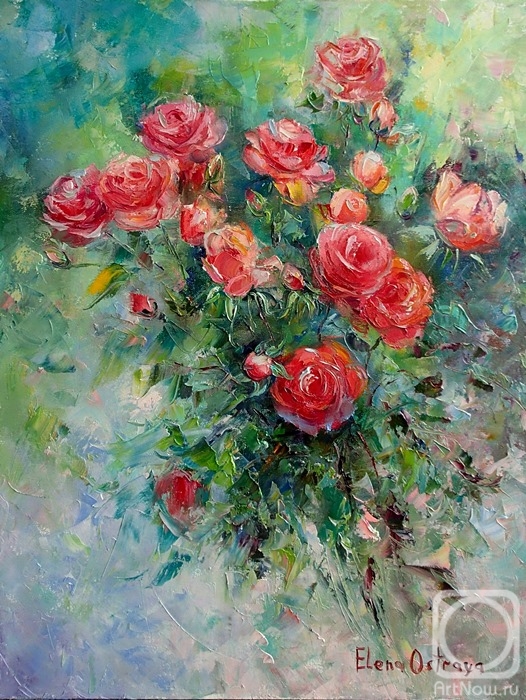 Ostraya Elena. Red roses
