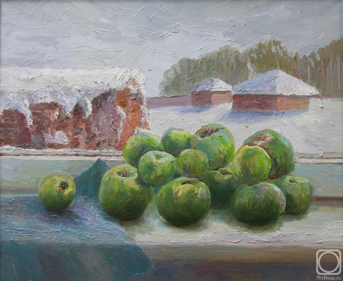Ledneva Nataliya. Apples at a window