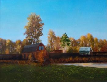Autumn evening in the country. Abaimov Vladimir