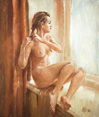 Girl on the windowsill (). Vyrvich Valentin
