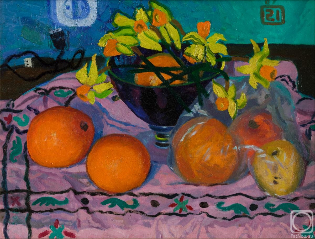 Li Moesey. Oranges and daffodils