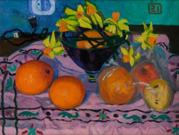 Oranges and daffodils. Li Moesey