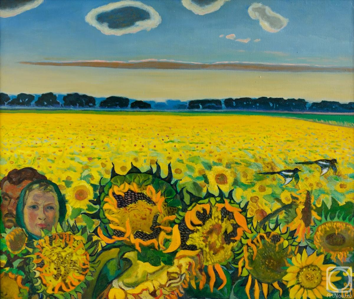 Li Moesey. Field of sunflowers