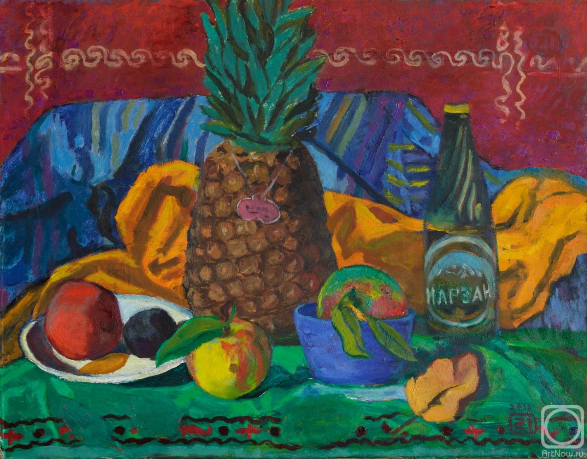 Li Moesey. Still life with a pineapple