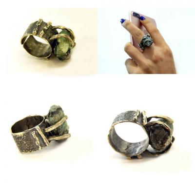 Ring "Crab" with beryl. Dementiev Sergey