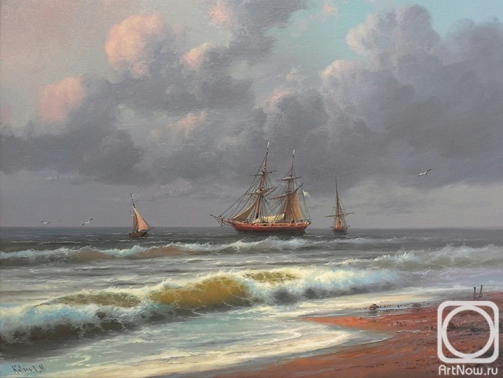 Koval Vladimir. Sailboats at the shore