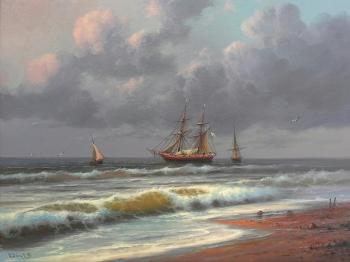 Sailboats at the shore