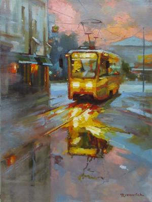 Yellow tram. Volkov Sergey
