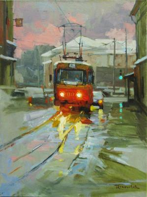 Winter tram. Volkov Sergey