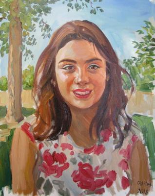 Pretty girl from the town of Shid, from nature (A Schoolgirl). Dobrovolskaya Gayane