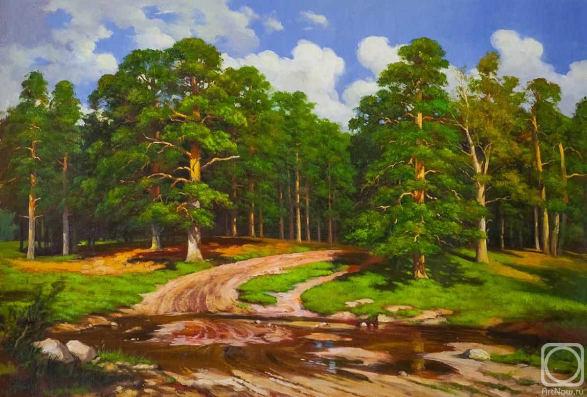 Romm Alexandr. Copy of Ivan Shishkin's painting. Pine forest