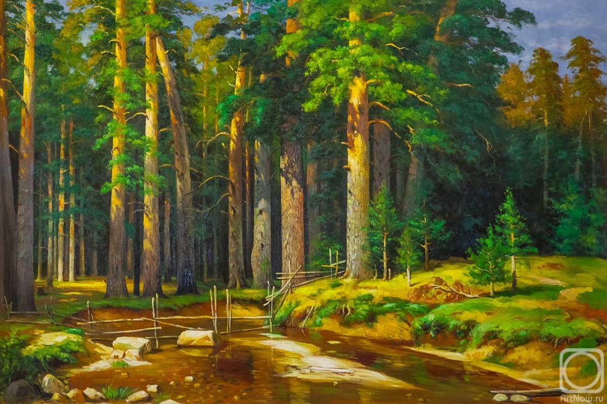 Romm Alexandr. Copy of Ivan Shishkin's painting. Mast-tree grove
