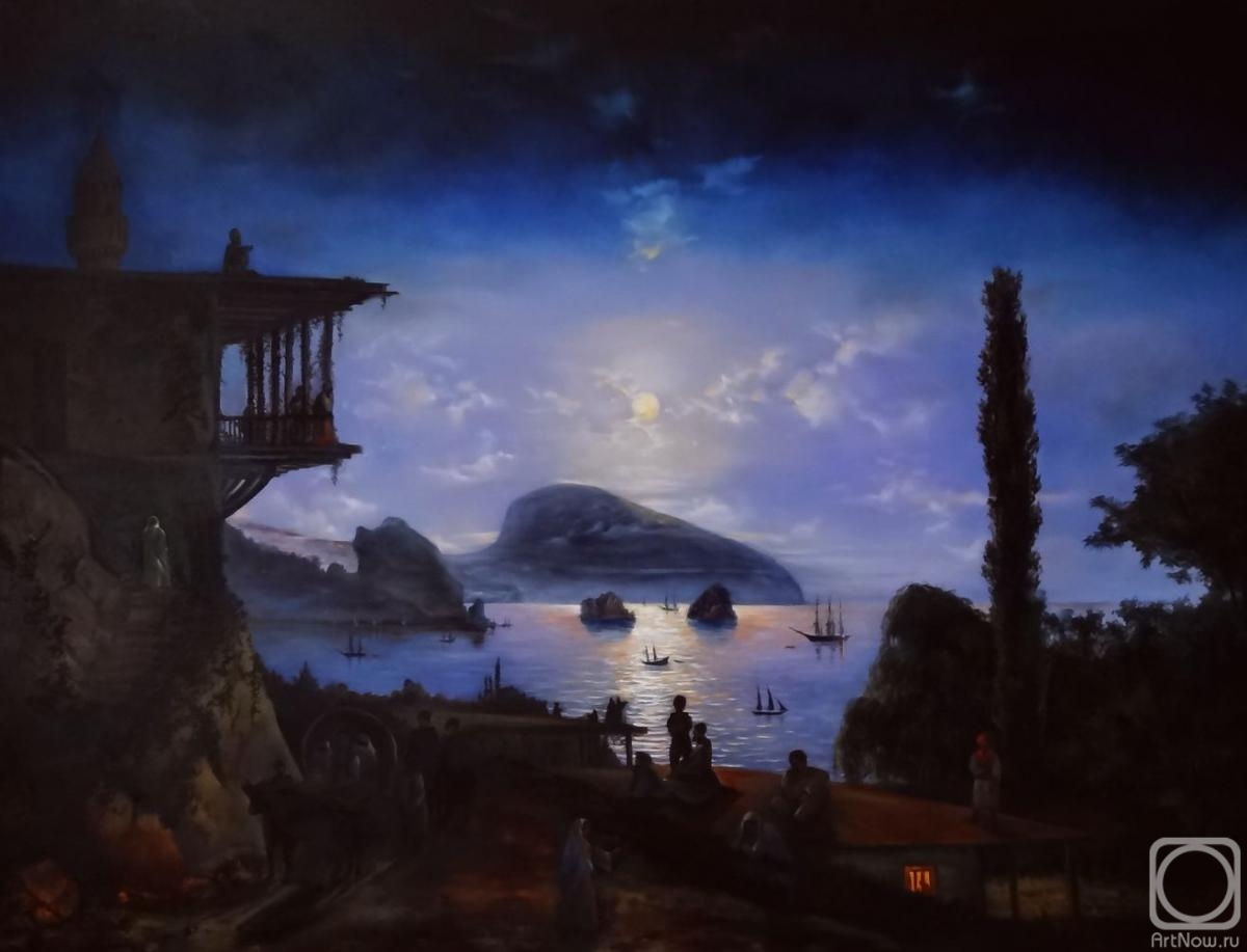 Razumova Svetlana. A lunar night in the Crimea (I. Aivazovsky)