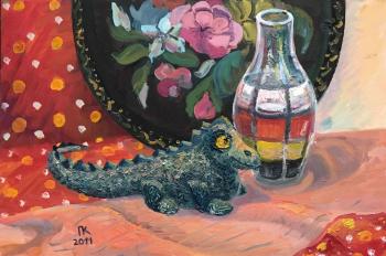 Still life with dragon (Polka Dot Fabric). Pavlova Ekaterina