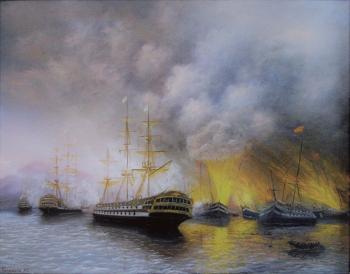 Navarino battle. 1827