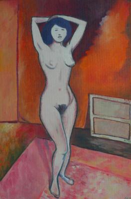 Model with raised hands (Mujer). Klenov Andrei