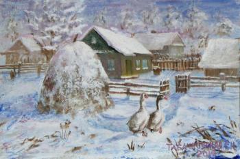Two merry geese lived with granny (Paling). Kudryashov Galina