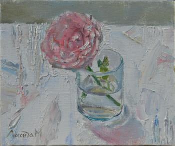 Rose in a glass. Logoyda Marina