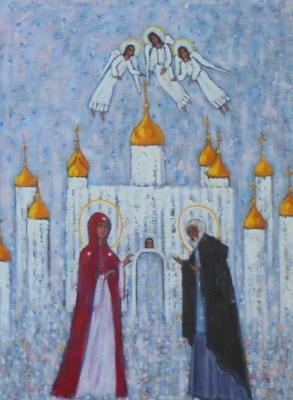 The Most Holy Theotokos and St.Sergius Radonezh. Vasileva Lyudmila