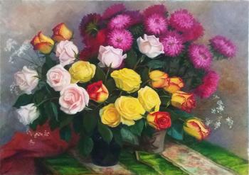 Roses and asters. Shumakova Elena