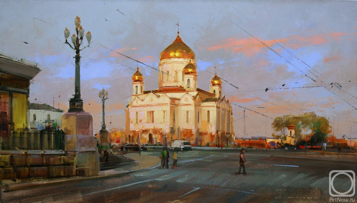 Shalaev Alexey. Warm walls of the Temple. Prechistensky Gate Square. Moscow
