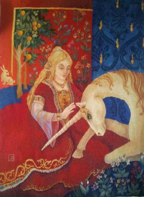The lady with the unicorn. Vasileva Ksenia