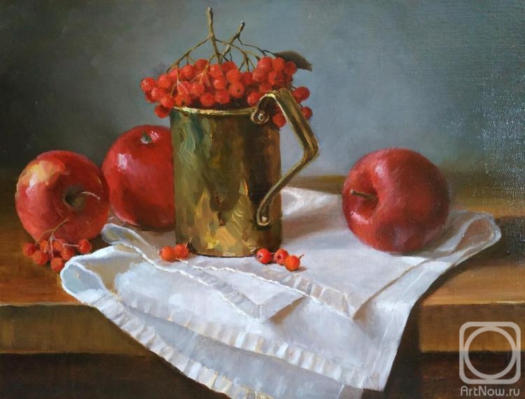 Nikolaeva Elena. Apples and mug