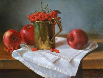 Apples and mug. Nikolaeva Elena