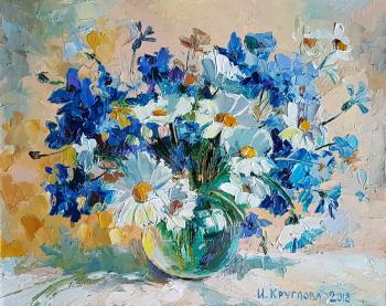 Cornflowers with daisies. Kruglova Irina