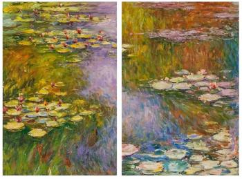Water lilies, N20, copy of Claude Monet's painting. Diptych. Kamskij Savelij