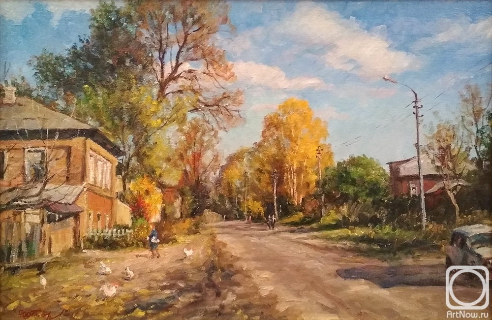 Fedorenkov Yury. Autumn in the city of Pavlovsky Posad. Lukin Street