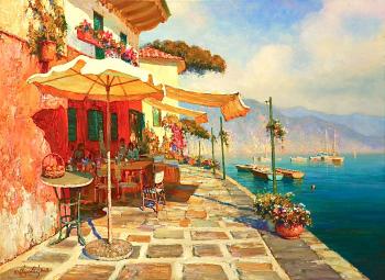Obukhovskiy Yuriy Anatolevich. Portofino. Cafe by the sea