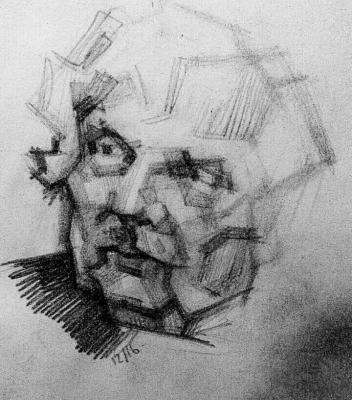 Sketch of the artist. Deryabin Oleg