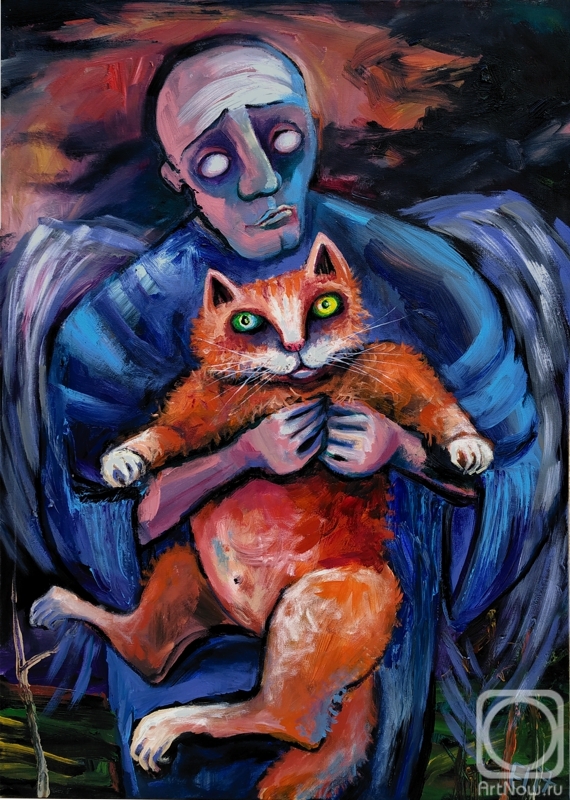 Nesis Elisheva. Blind Angel with His Seeing-Eyed Cat