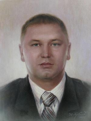 Portrait of an entrepreneur from a photo to order. Gorbachev Yuri