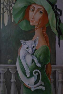 The lady with the cat. Panina Kira