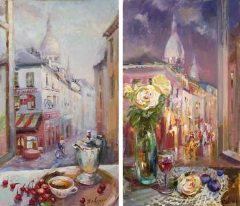 "Monmartre. Morning. Night". Diptych (Restaurant Le Consulate). Pevzner Natalia
