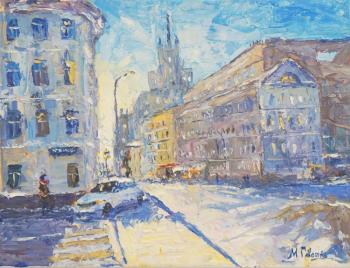 Moscow, South Passage, morning (Buy An Oil Painting Cheap). Gavlina Mariya