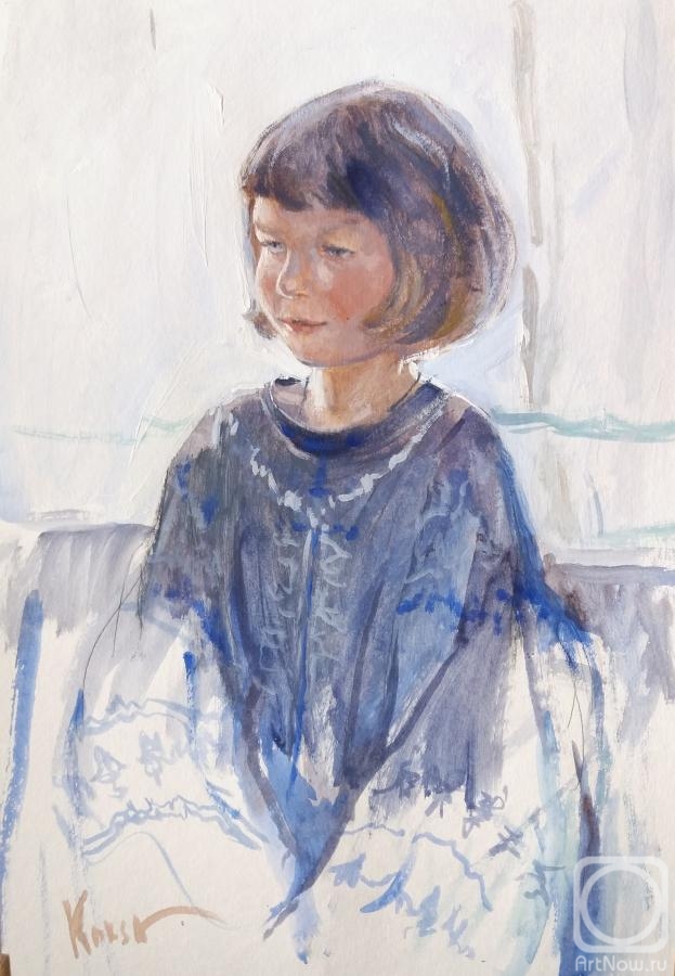 Koks Aleksandra. Portrait of the daughter in her Chinese dress
