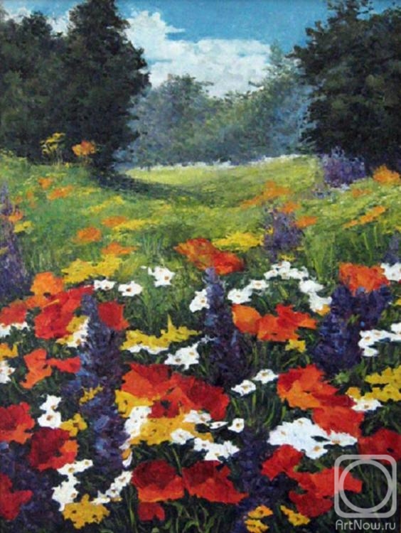 Abdullaev Vadim. Poppies in a meadow