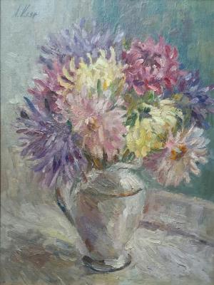Asters in the pitcher. Klyan Elena