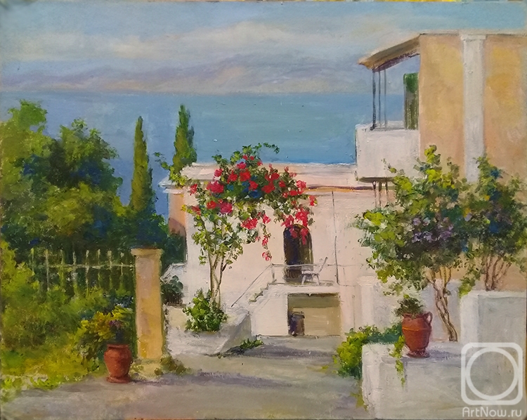Shumakova Elena. Villa in Corfu (etude)