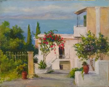 Villa in Corfu (etude). Shumakova Elena